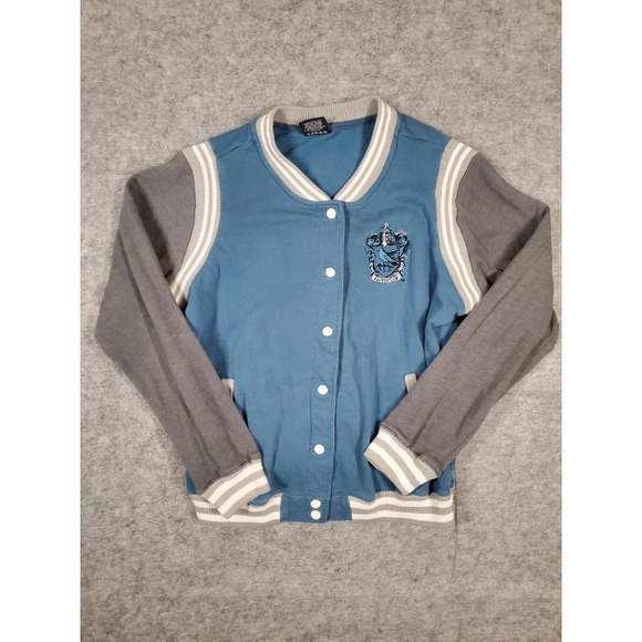 Harry Potter Jackets & Blazers - Harry Potter Womens Jacket Blue Gray Ravenclaw‎ Varsity Snaps SIZE XL
